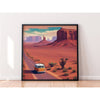 Twilight Drive: Exploring Monument Valley Navajo Tribal Park Printable Wall Art