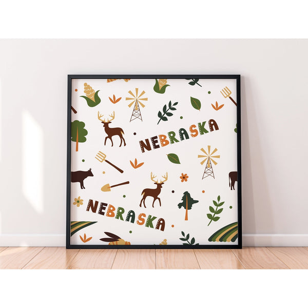 Nebraska Nature and Animal Printable Wall Art