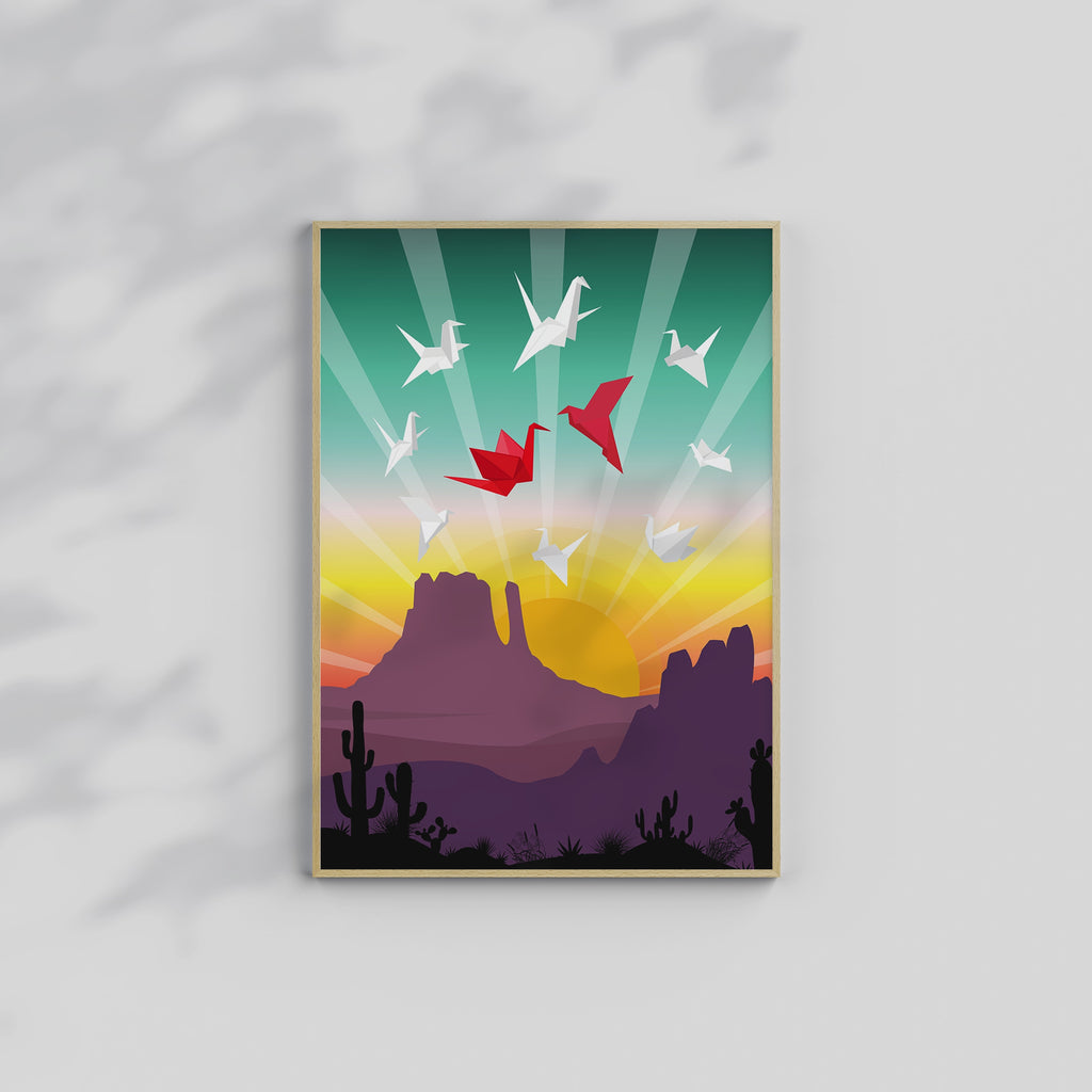 Origami Dreams at Navajo Nation Mountain Wall Art